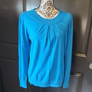 NWOT - Banana Republic Vibrant Blue Pleated Sweater
